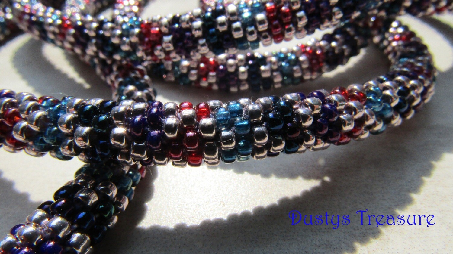Lavender Dreams 60&quot; bead crochet necklace or braclet