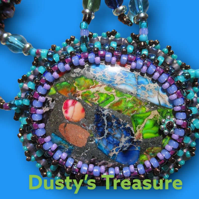 Crazy Crazy Agate Bead Embroidery Necklace