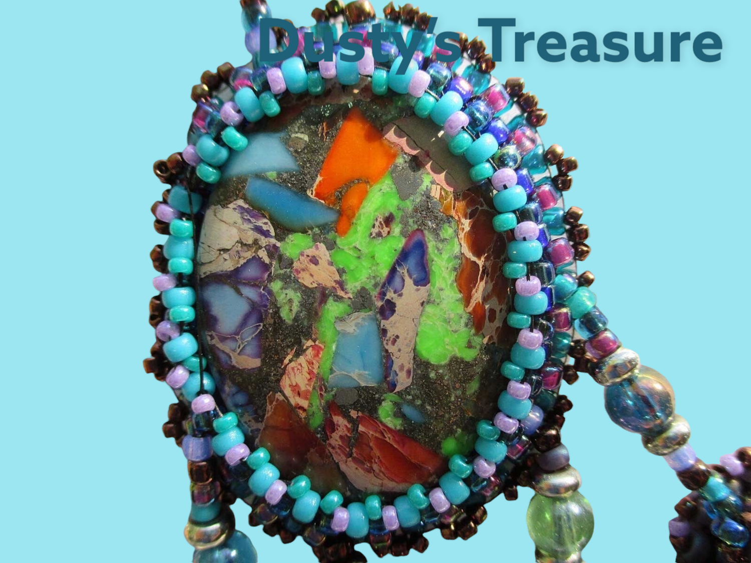 Crazy Crazy Agate Bead Embroidery Necklace