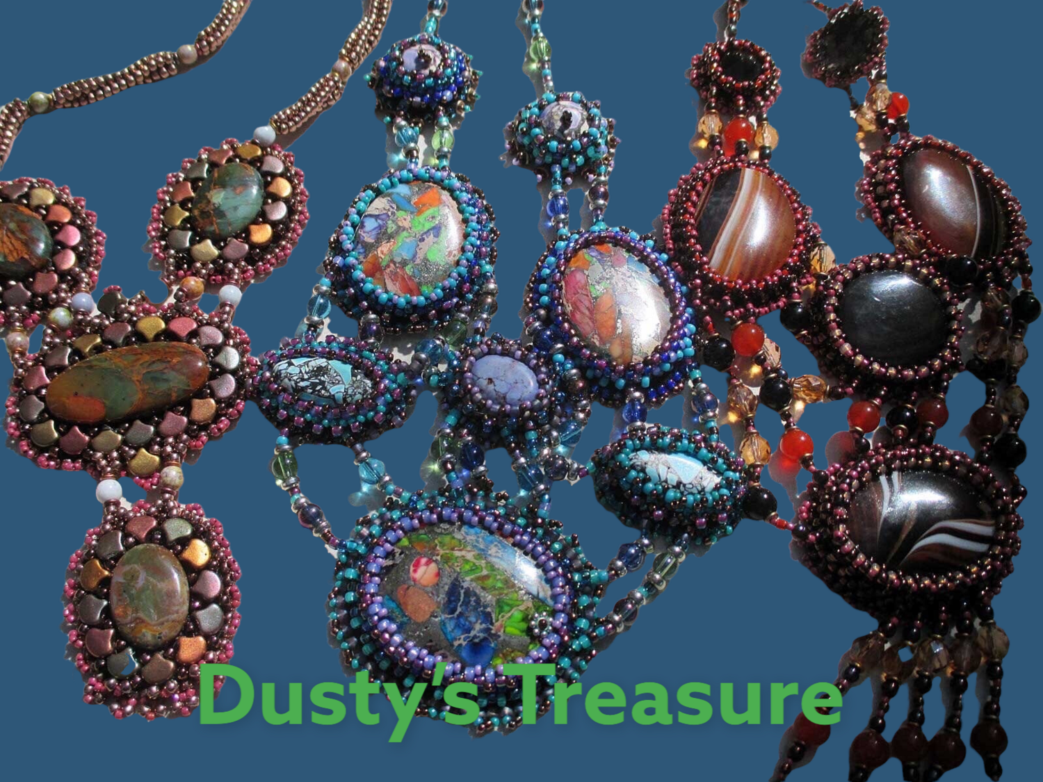 Turquoise Soutache Necklace Beautiful African Turquoise