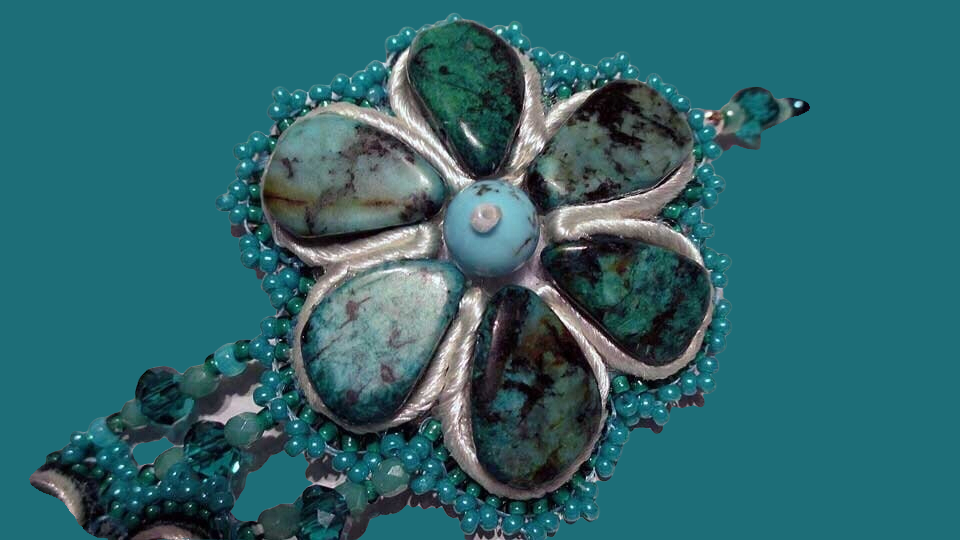Turquoise Soutache Necklace Beautiful African Turquoise