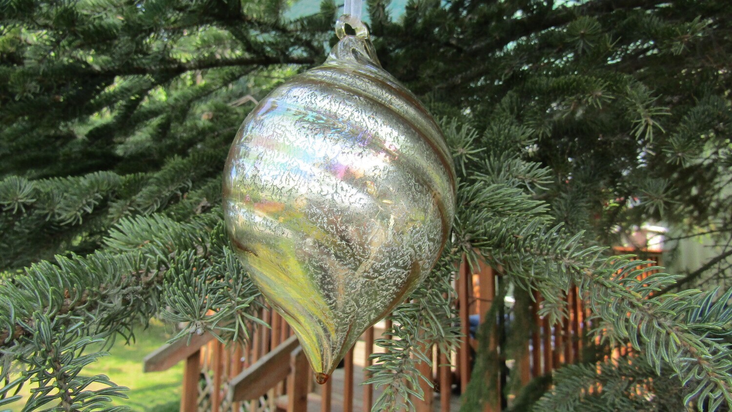Pine Tree Green Beaded Christmas Ornament Beaded Cover