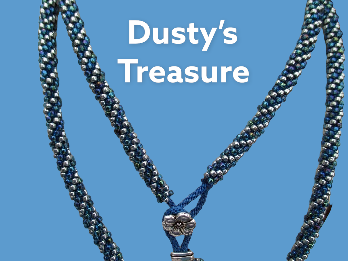 Lapis Chip Necklace and Bracelet Kumhimo Set