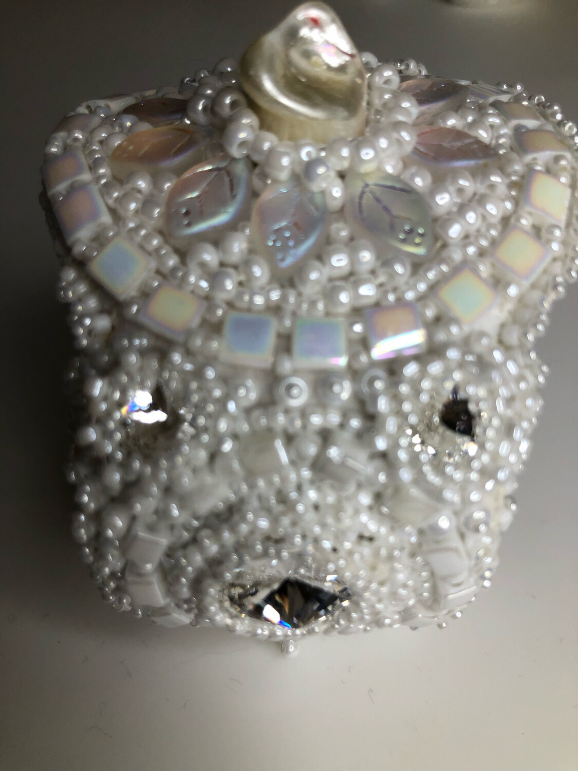 Touch Of Elegance White Cuff With Pearls