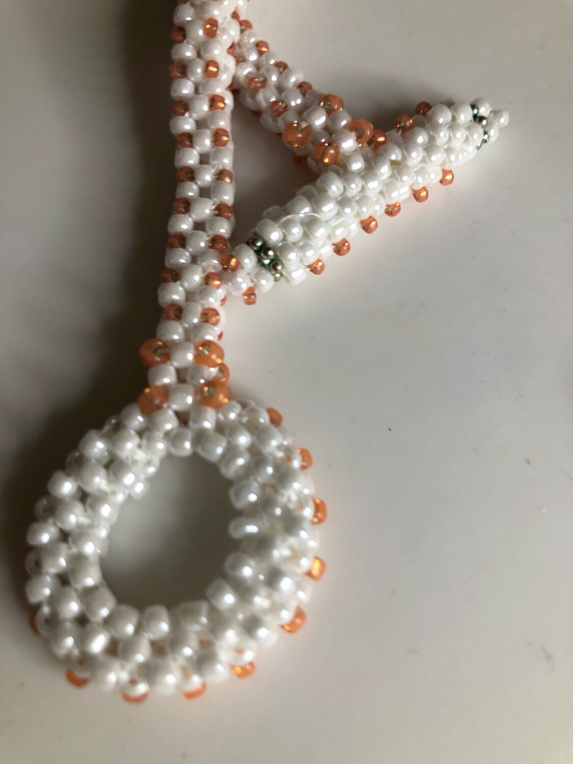 Orange and  White Peace Sign