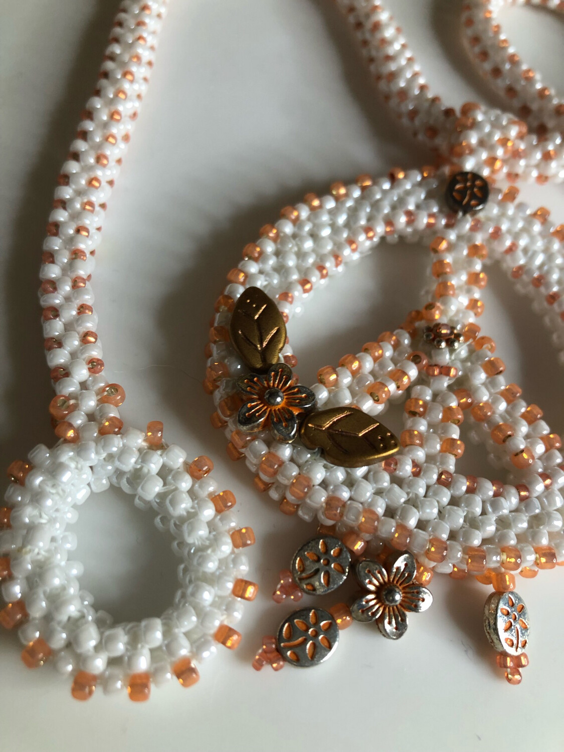Orange and  White Peace Sign