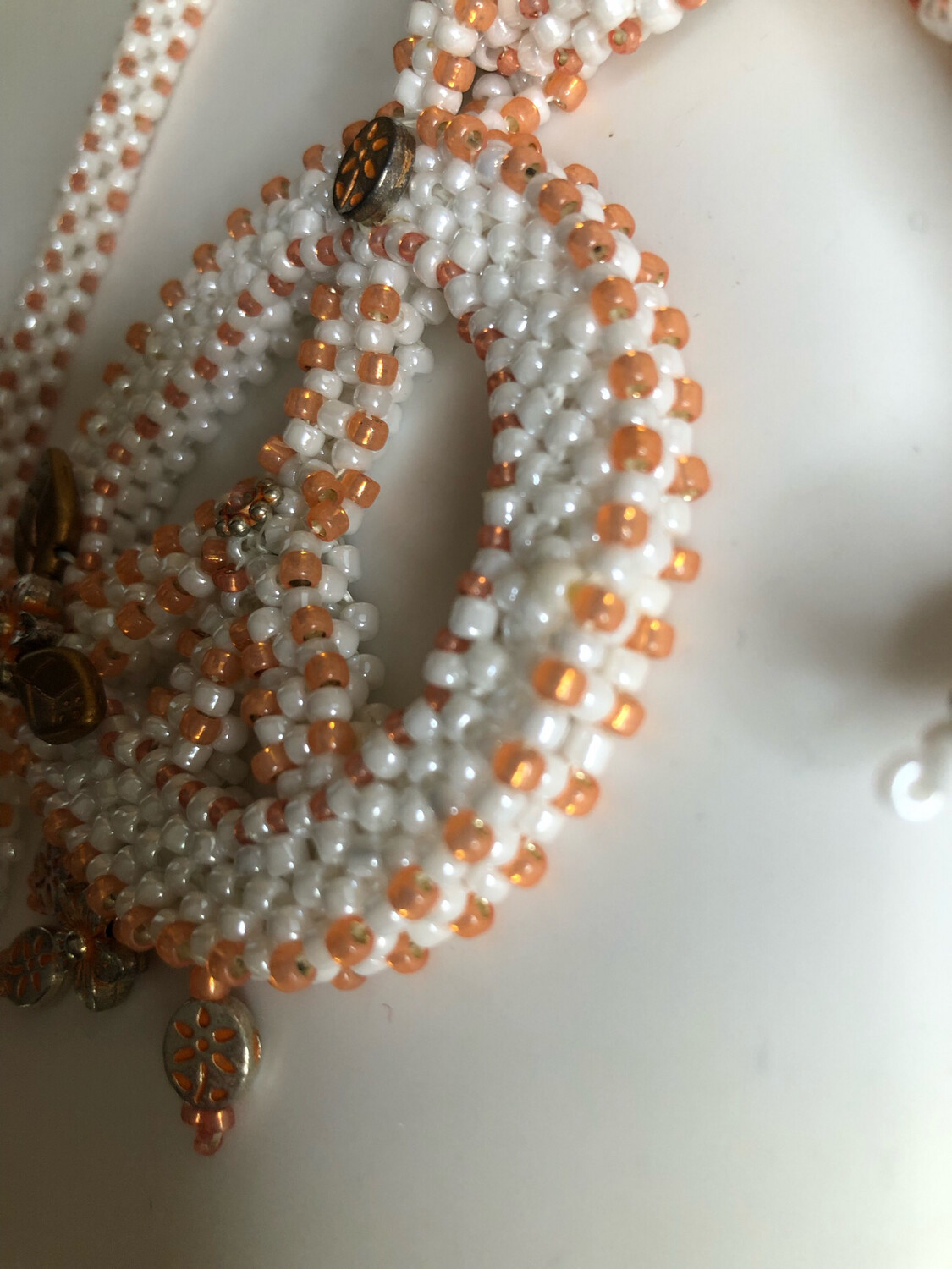 Orange and  White Peace Sign