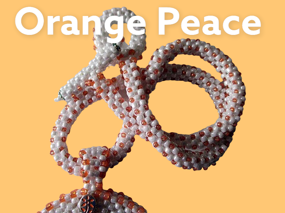 Orange and  White Peace Sign
