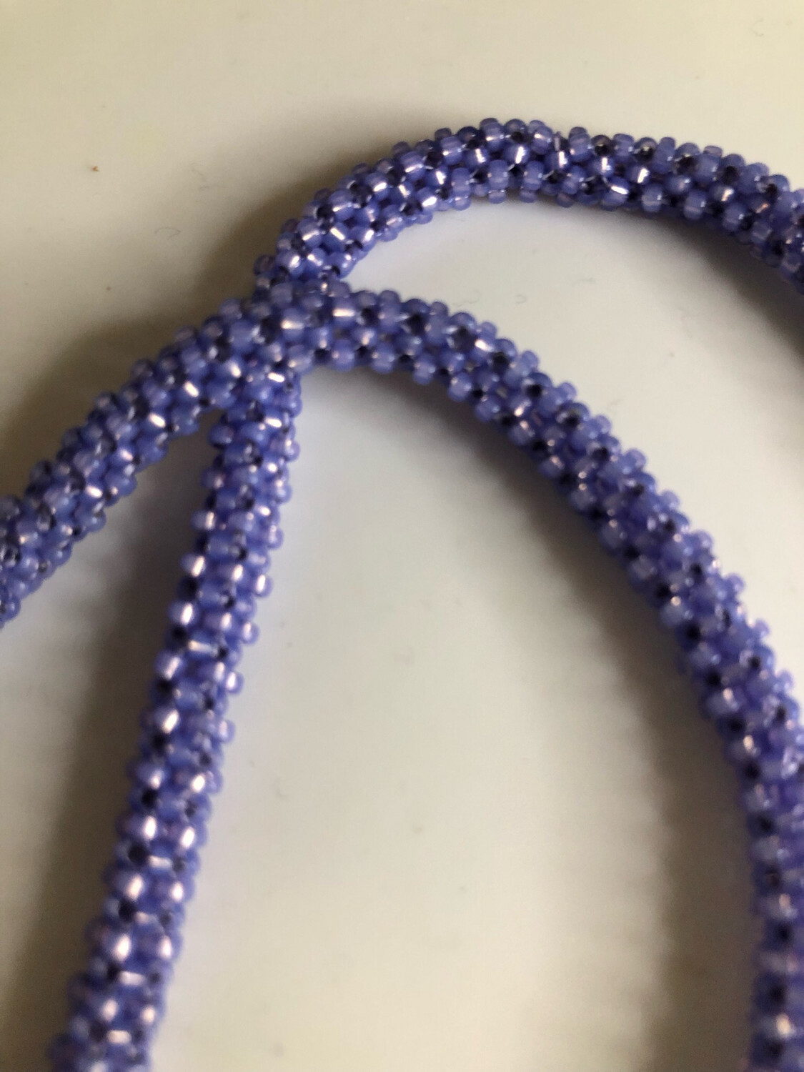 Lavender Beaded Peace Sign