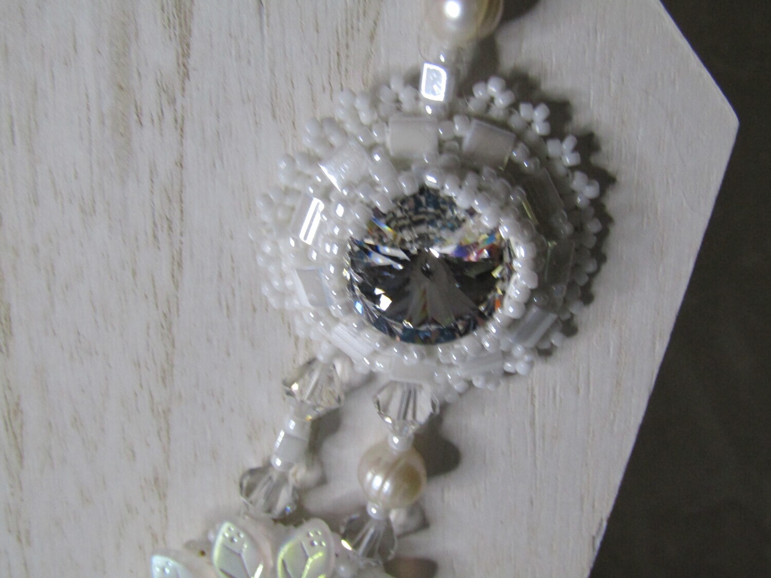 Touch Of Elegance Beaded Embroidery Necklace