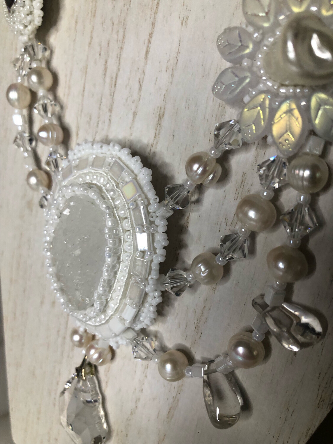 Touch Of Elegance Beaded Embroidery Necklace