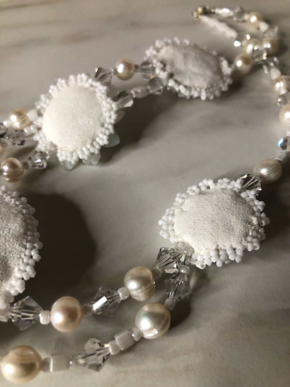 Touch Of Elegance Beaded Embroidery Necklace