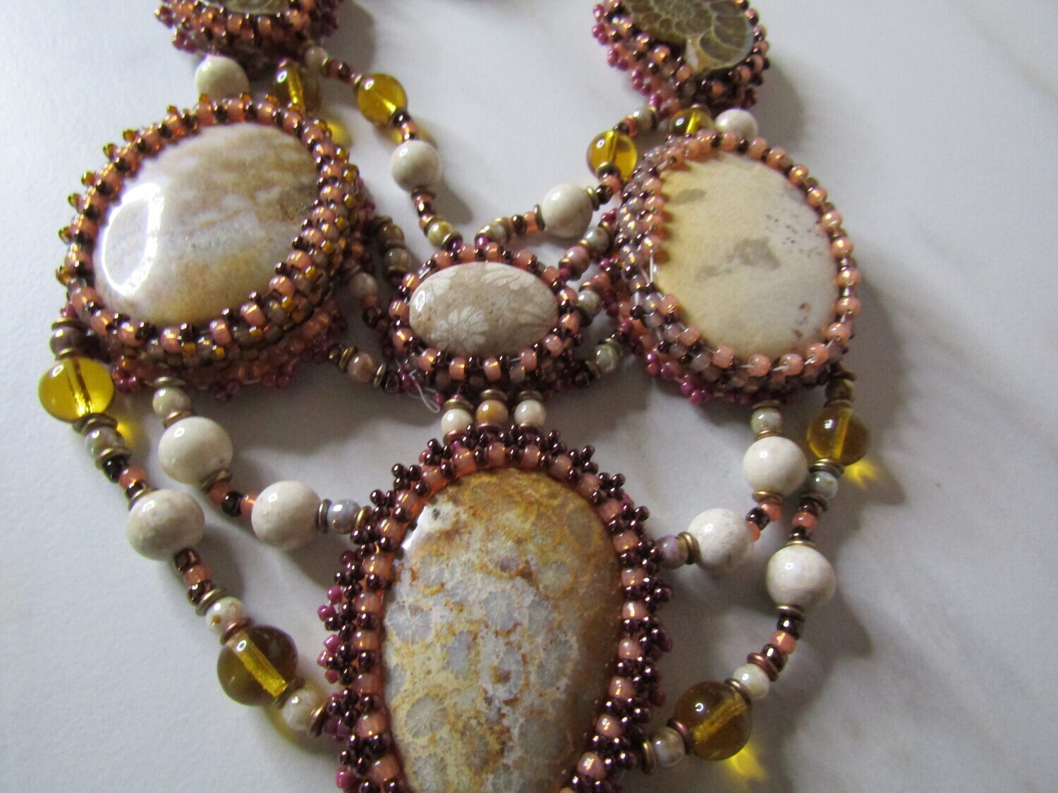 Under the Sea Bead Embroidery Necklace