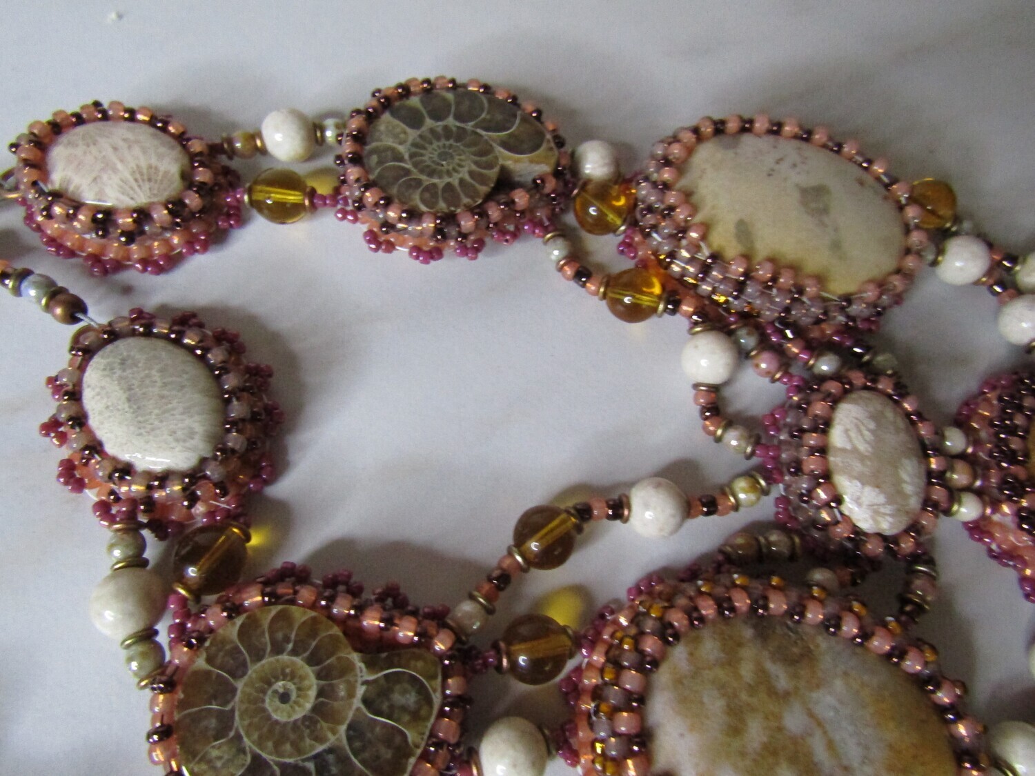 Under the Sea Bead Embroidery Necklace
