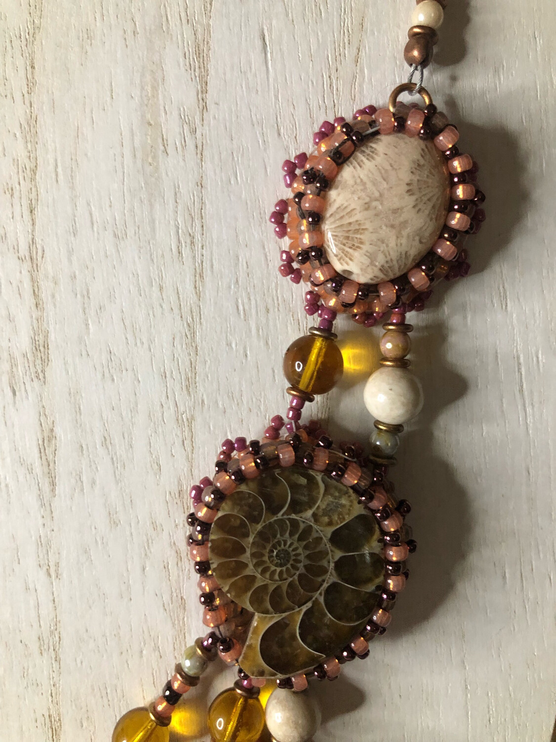 Under the Sea Bead Embroidery Necklace