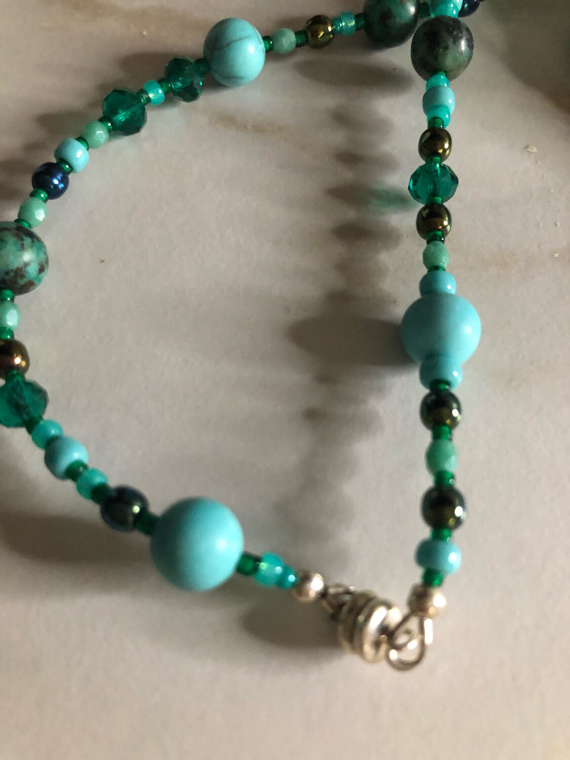 Turquoise Soutache Necklace Beautiful African Turquoise