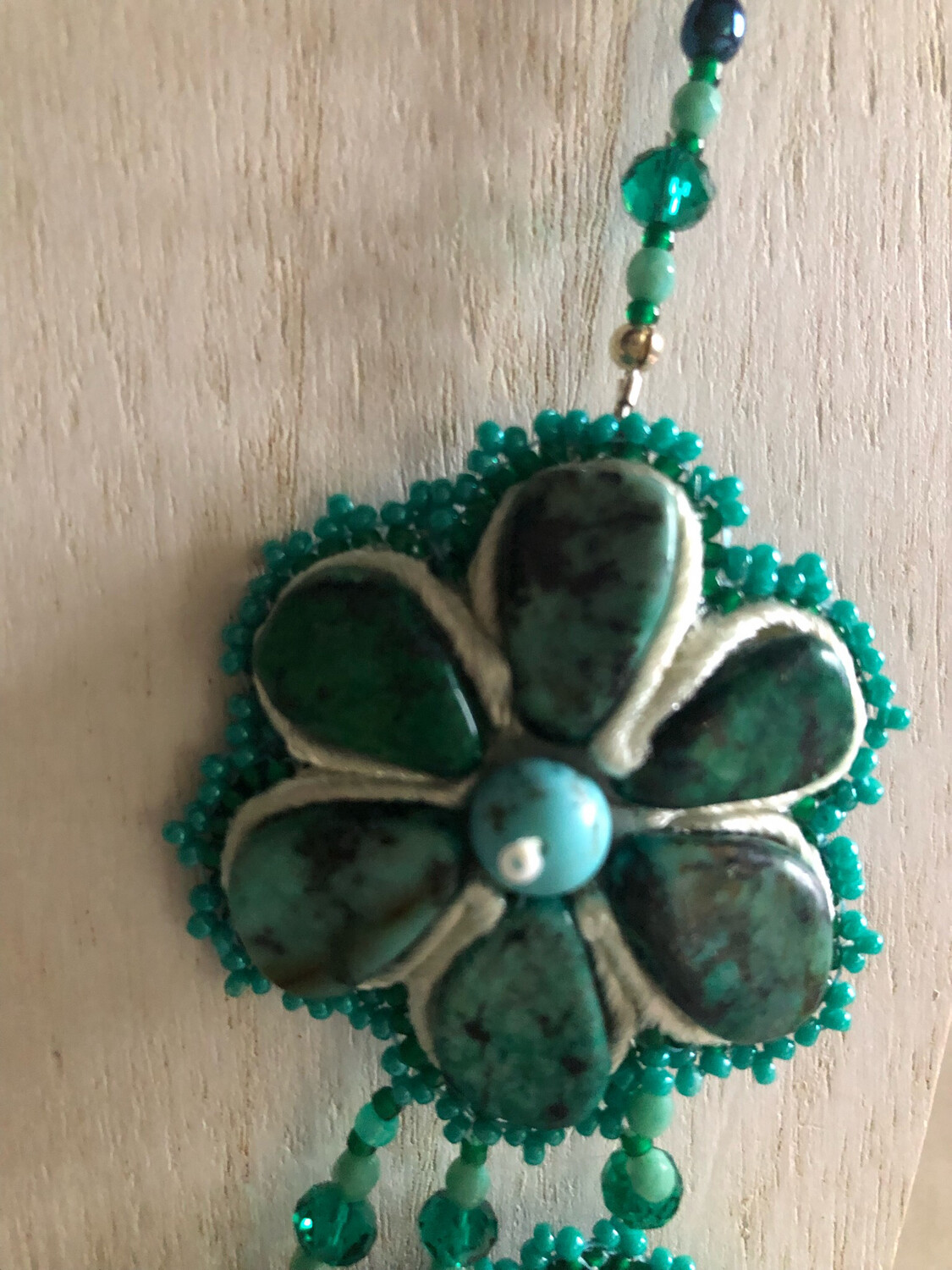 Turquoise Soutache Necklace Beautiful African Turquoise