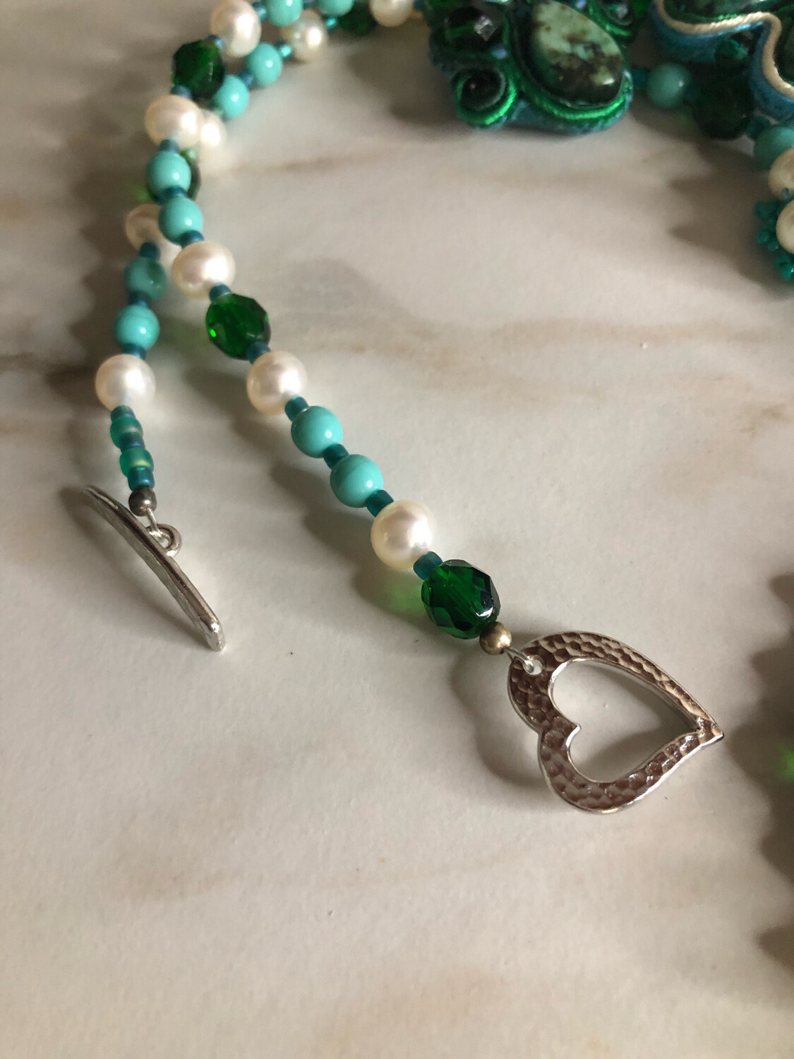 Elegant Turquoise Soutache Necklace