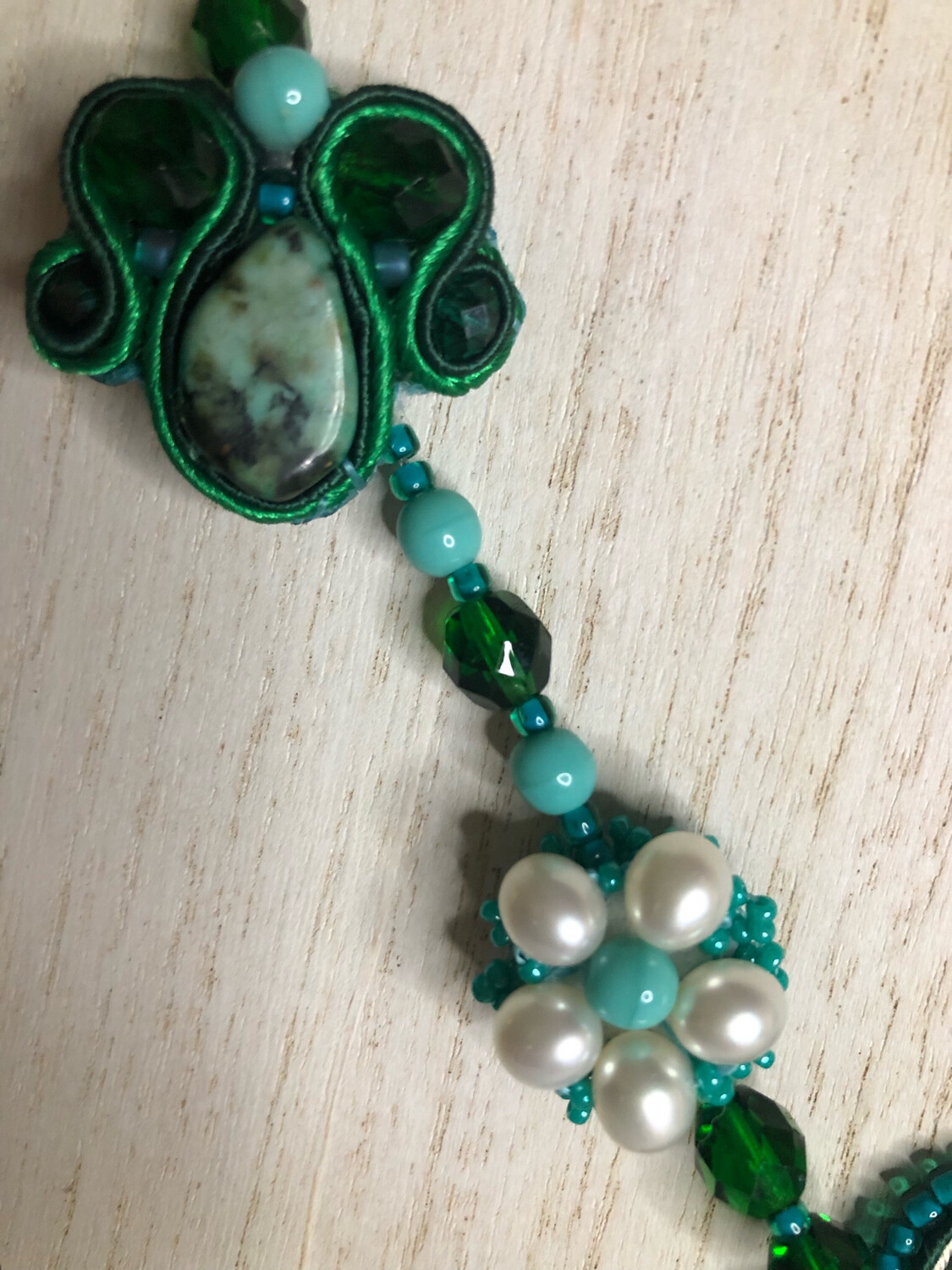 Elegant Turquoise Soutache Necklace