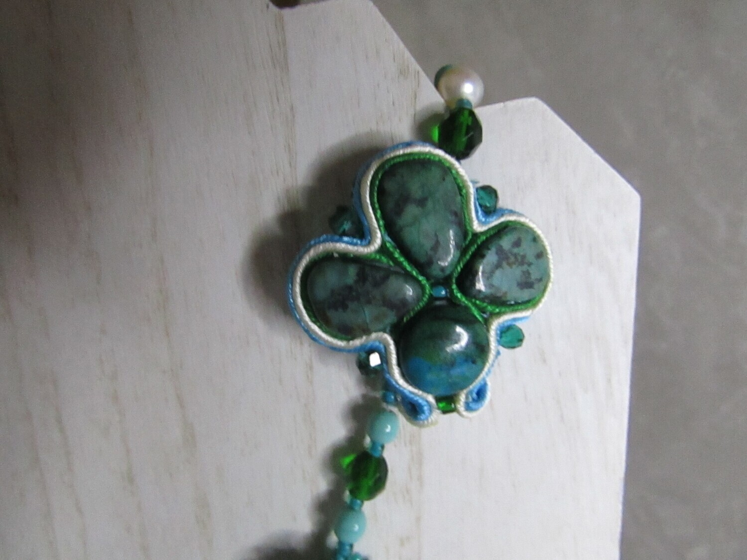 Elegant Turquoise Soutache Necklace