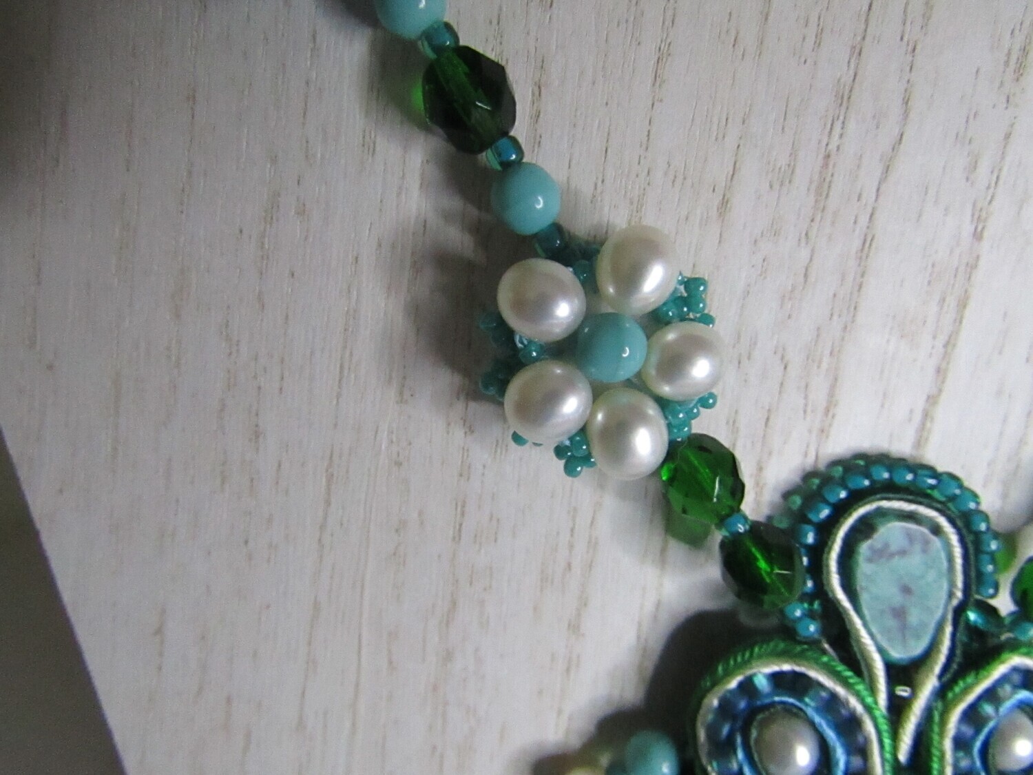 Elegant Turquoise Soutache Necklace