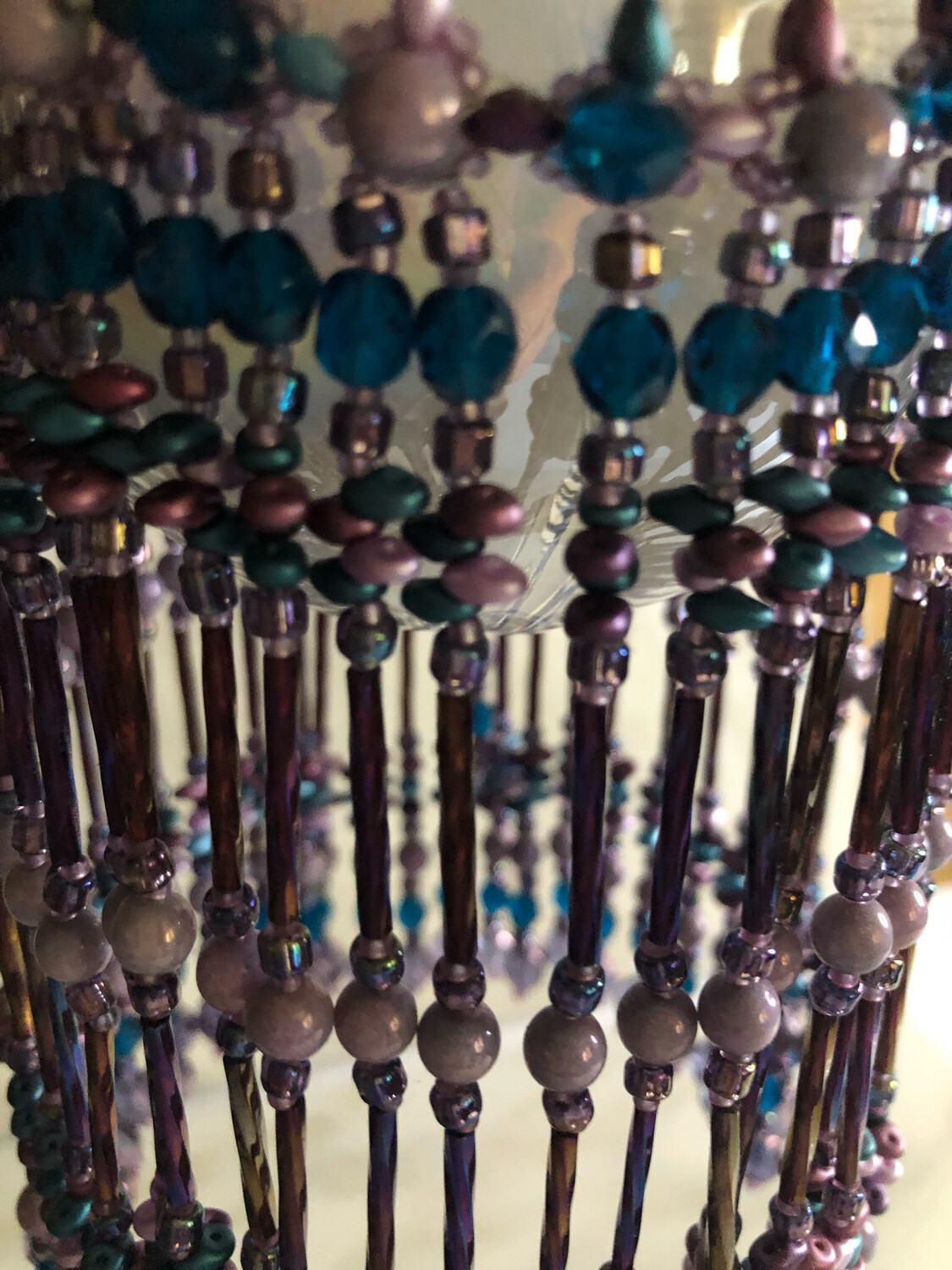 Purple and Blue beaded  Ornament Christmas Cover