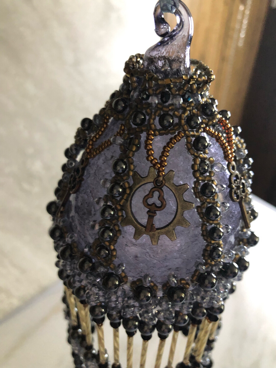 Steampunk Ornament Beaded Christmas Cover