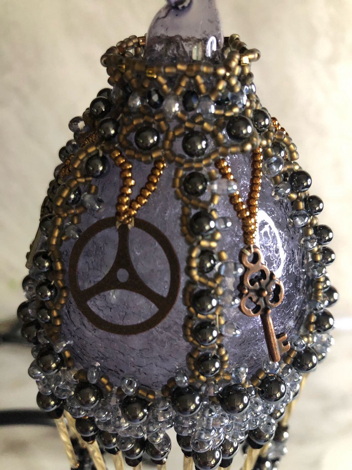 Steampunk Ornament Beaded Christmas Cover