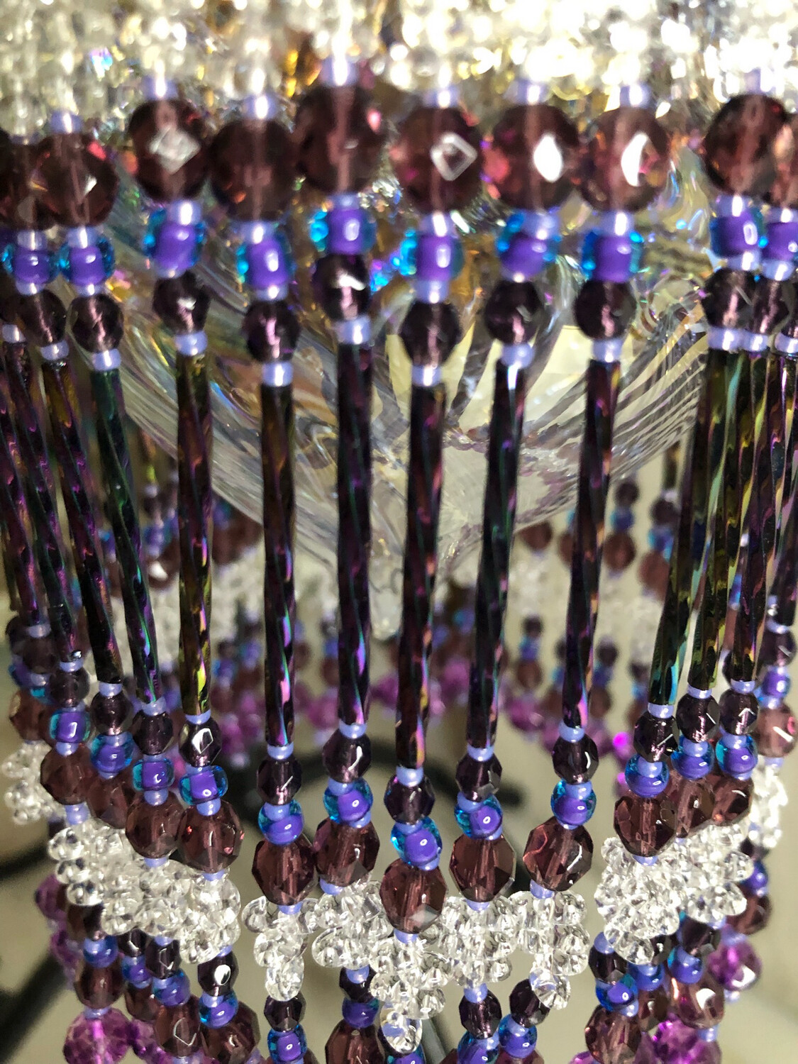 Purple Passion Beaded Christmas Ornament Cover