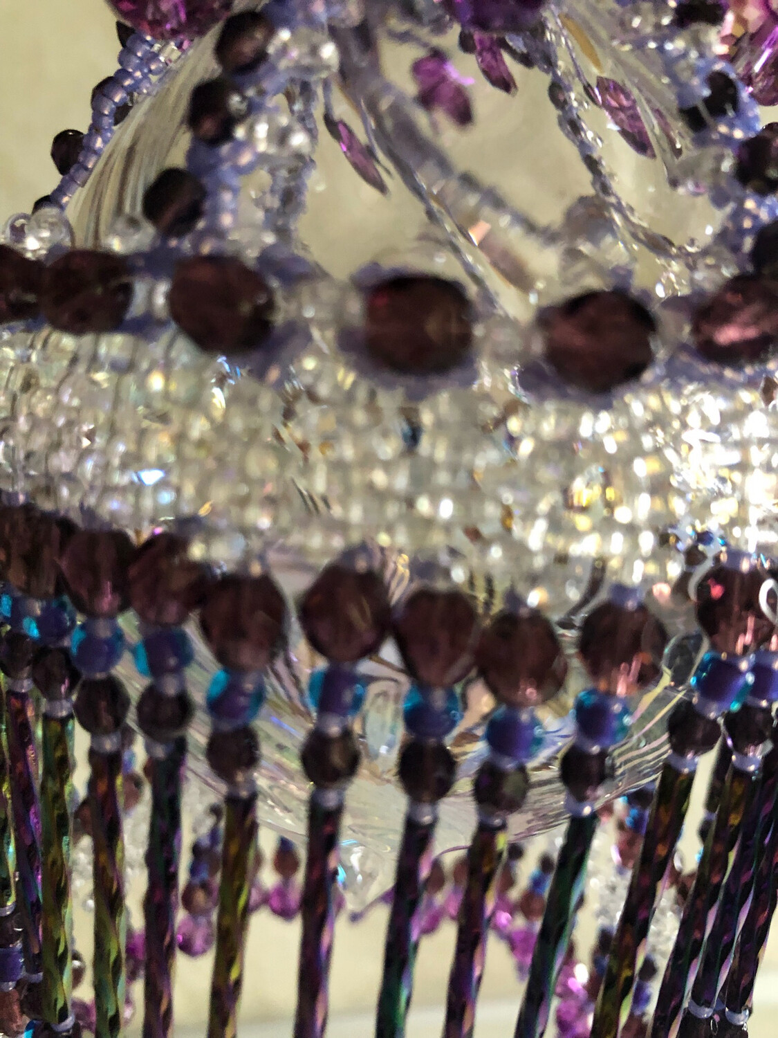Purple Passion Beaded Christmas Ornament Cover