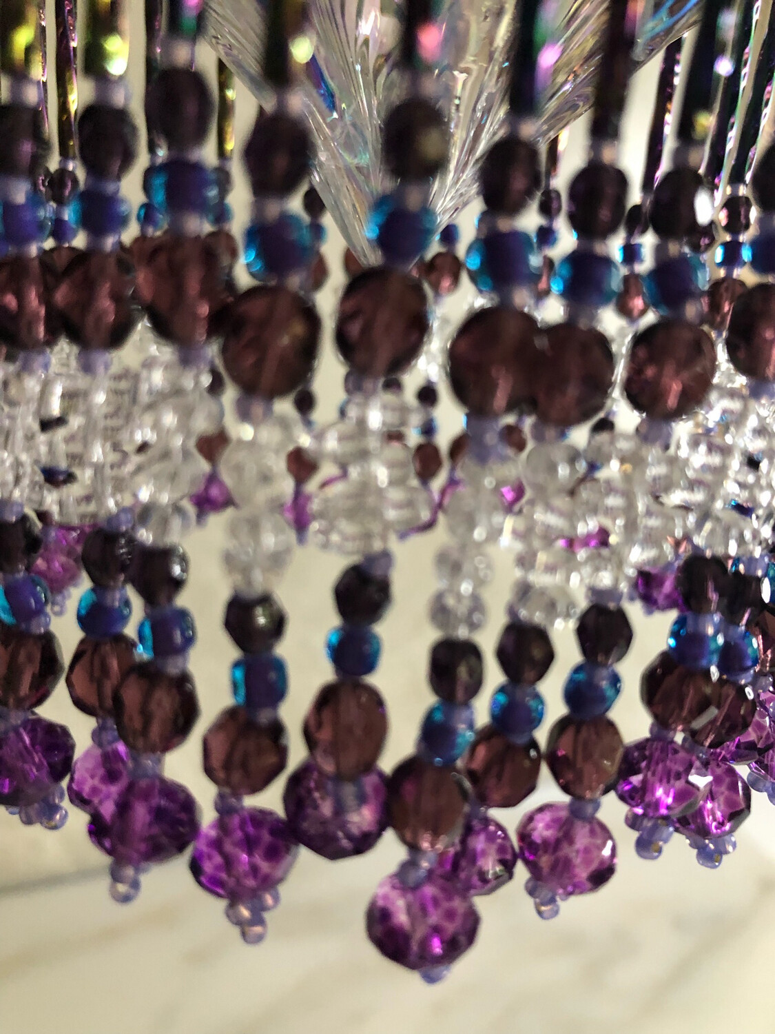 Purple Passion Beaded Christmas Ornament Cover