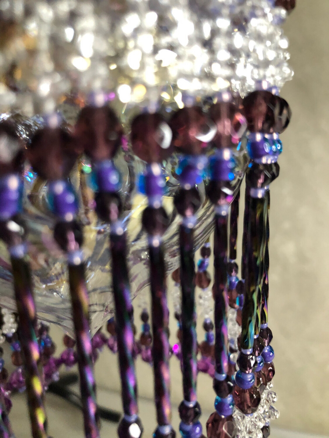 Purple Passion Beaded Christmas Ornament Cover