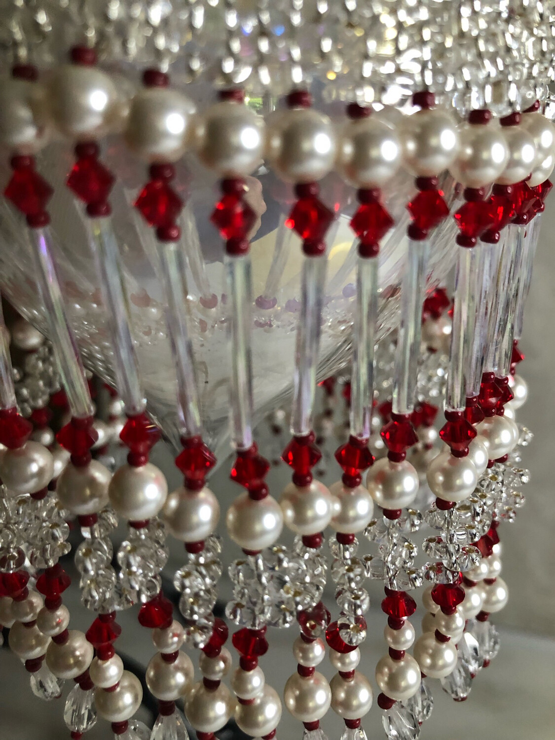 Christmas Red And White  Ornament Cover