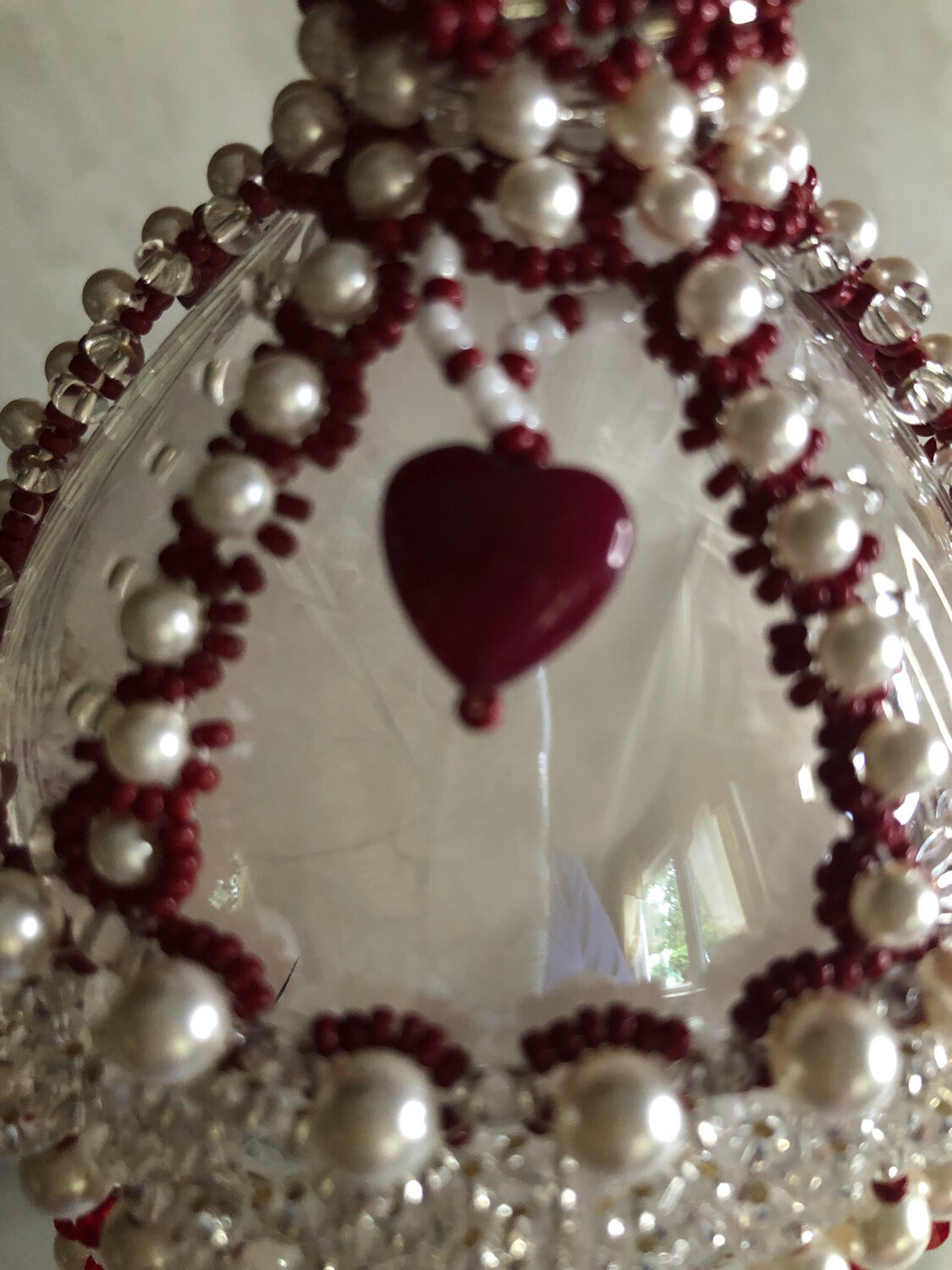 Christmas Red And White  Ornament Cover