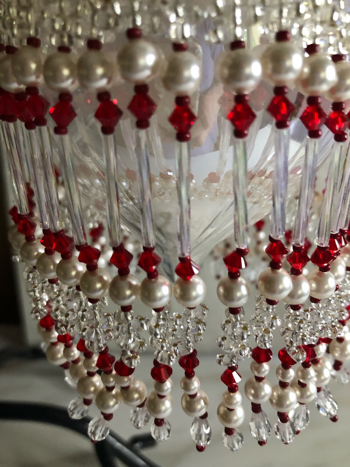 Christmas Red And White  Ornament Cover