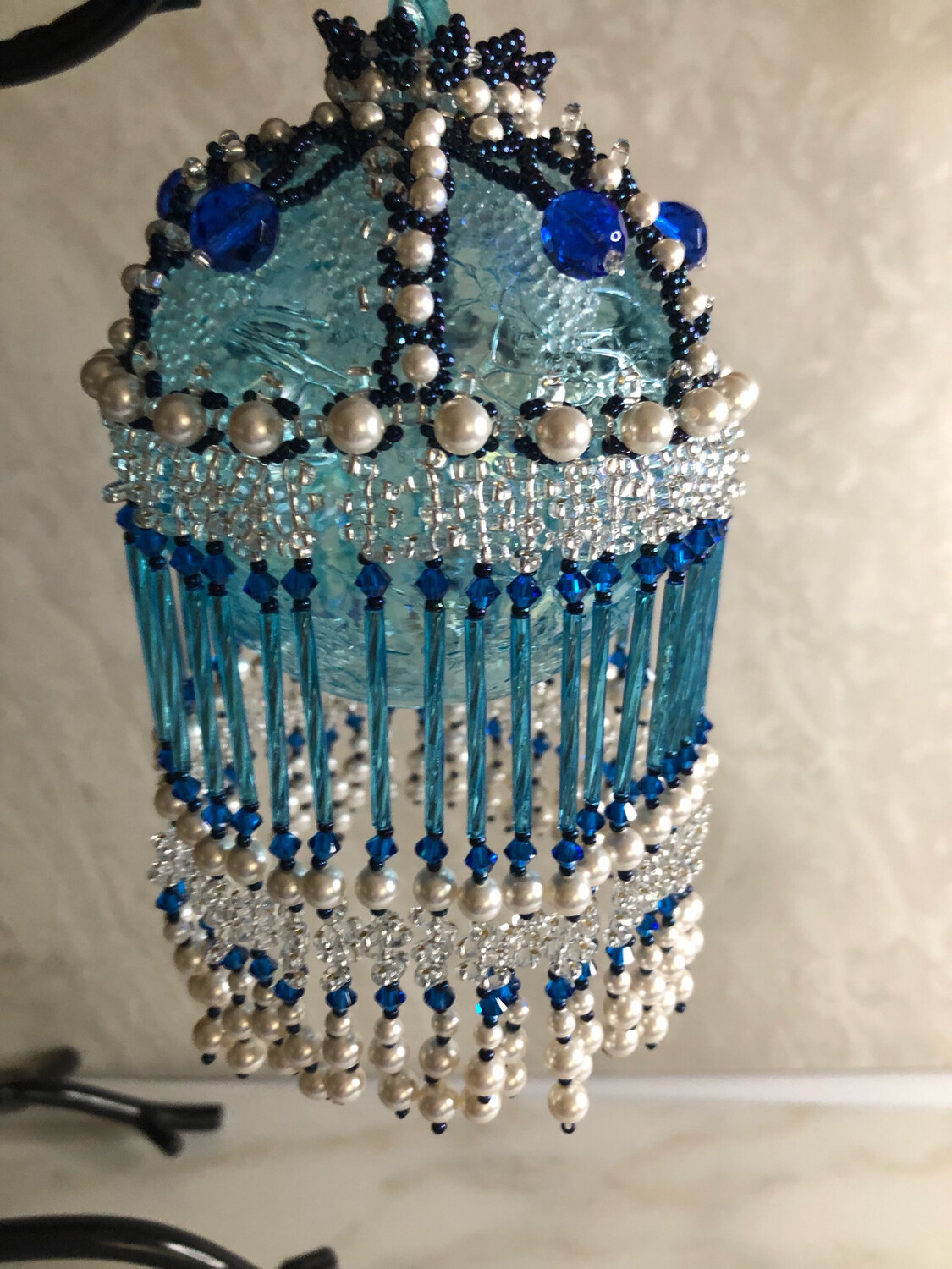 Dark Sapphire Christmas Tree Ornament Cover