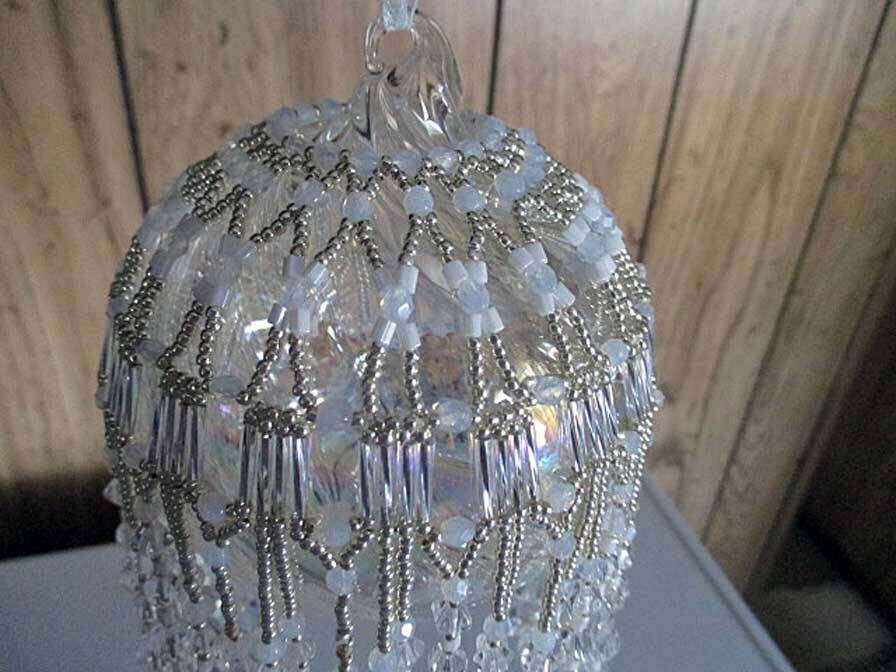 Frosty Ornament Cover With Glass Bulb