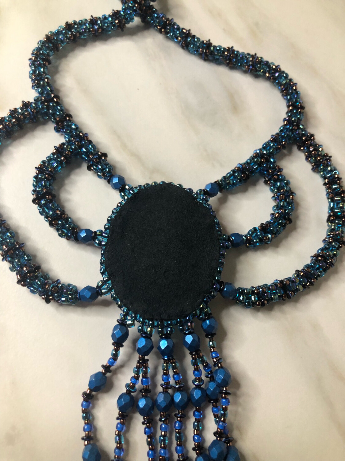 Blue Lace Agate Right Angle Weave