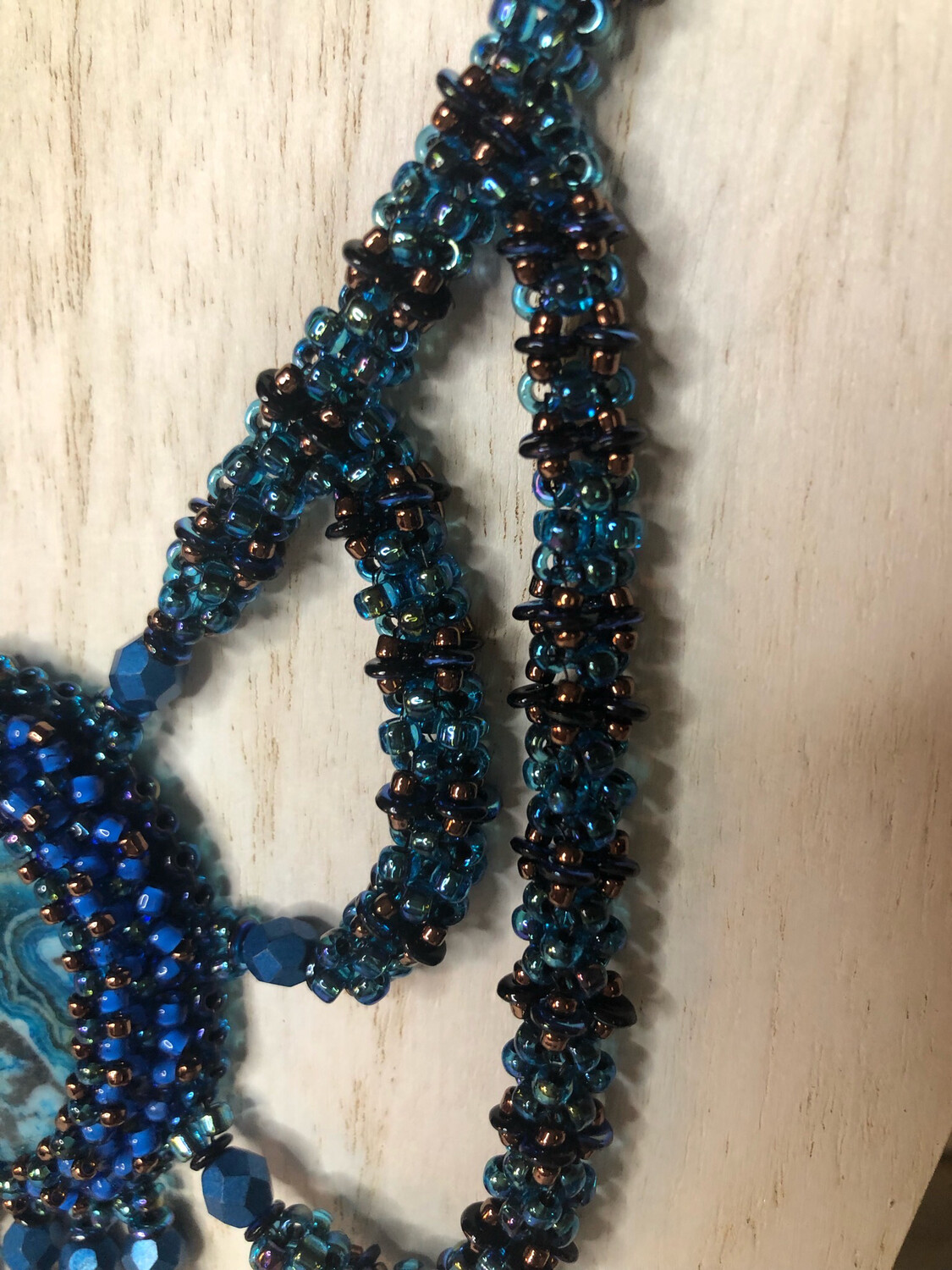 Blue Lace Agate Right Angle Weave