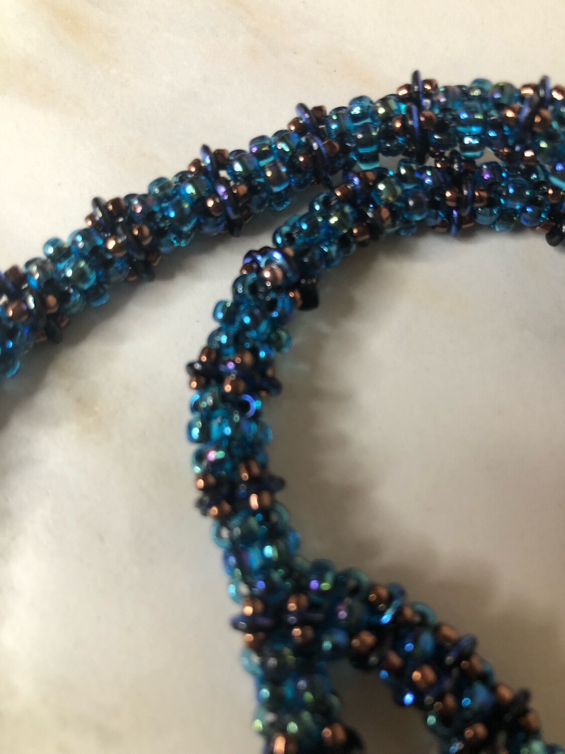 Blue Lace Agate Right Angle Weave
