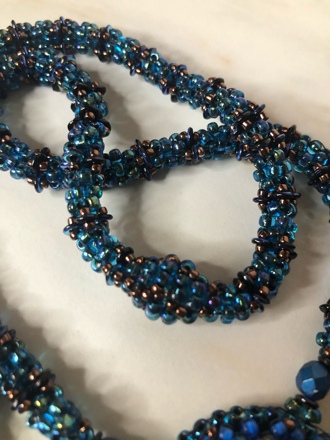 Blue Lace Agate Right Angle Weave