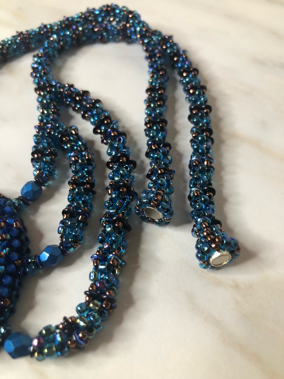 Blue Lace Agate Right Angle Weave