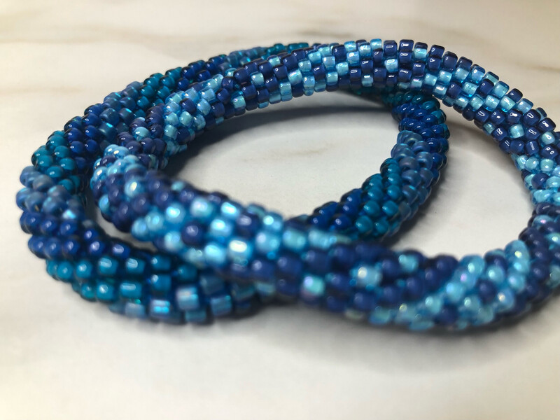 Blue Berry Bead Crochet
