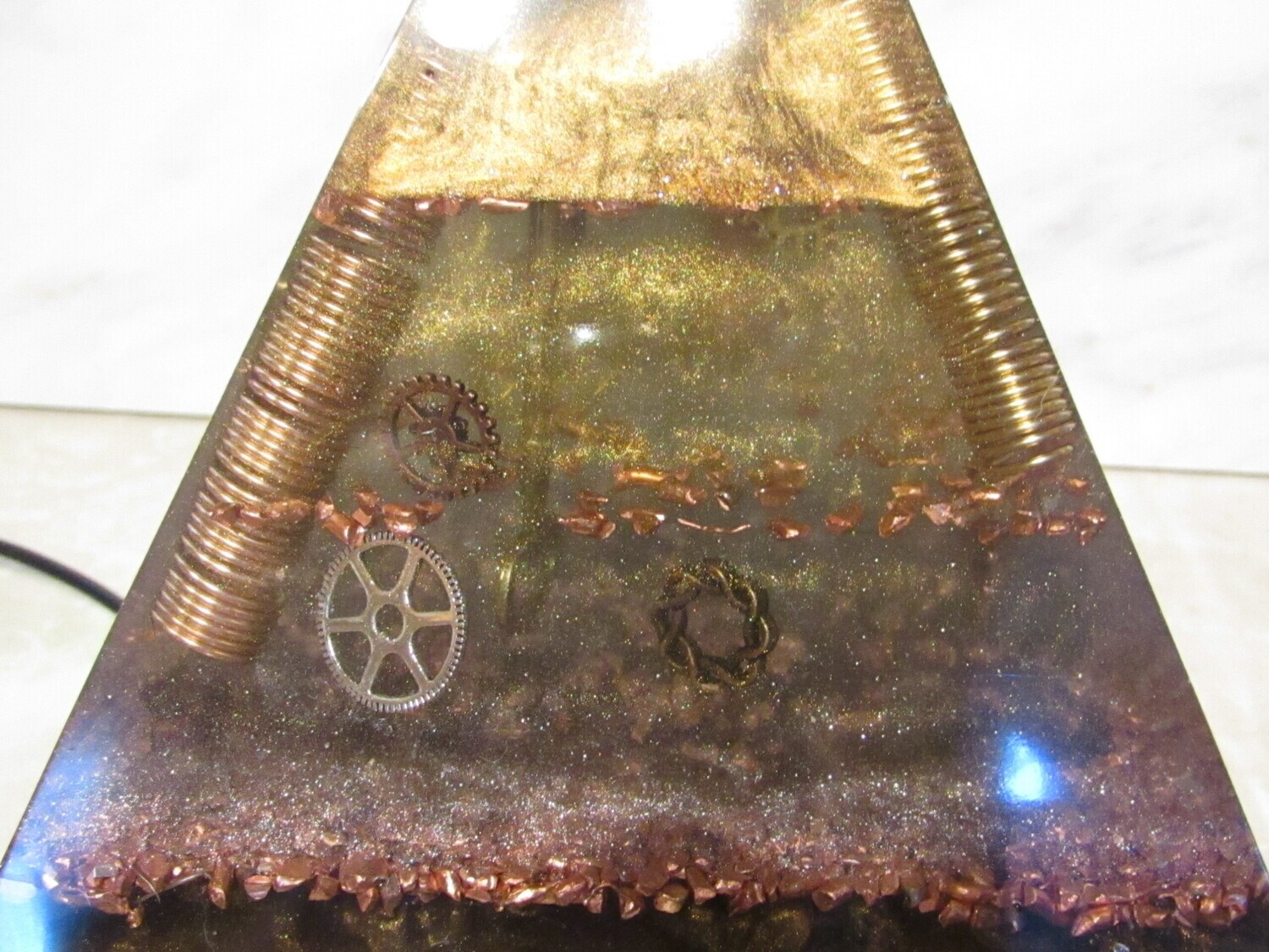 Copper Orgonite Large Pyramid