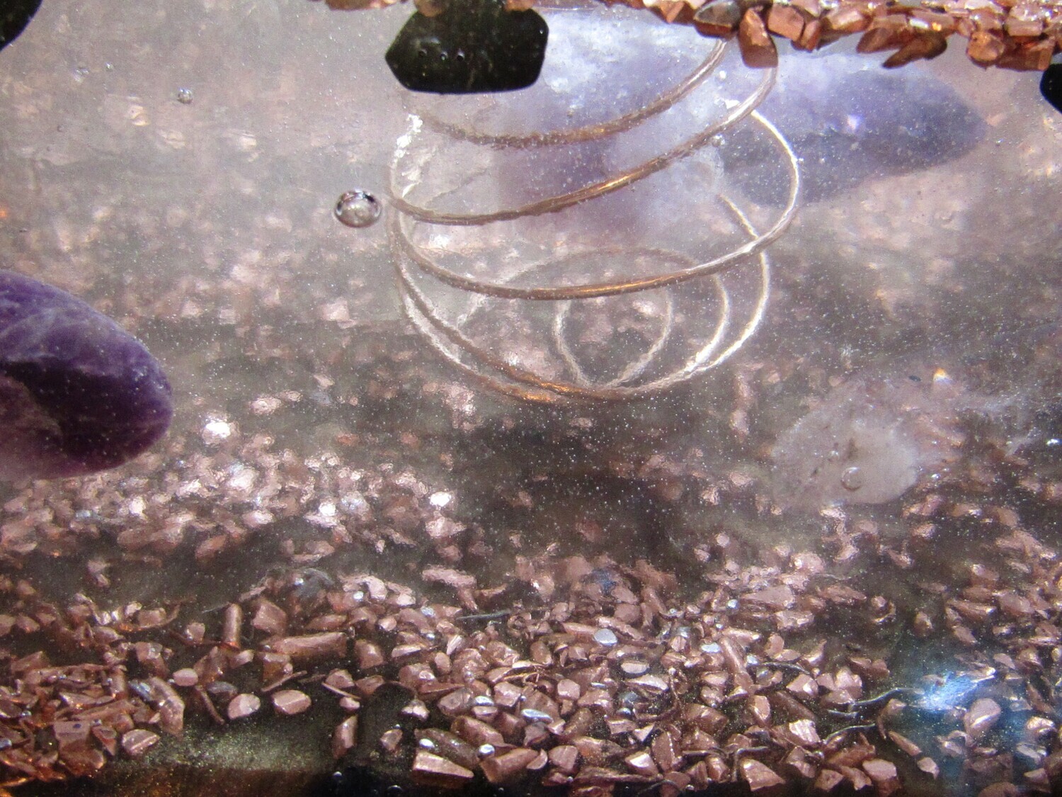 Copper Flower Orgonite Pyramic