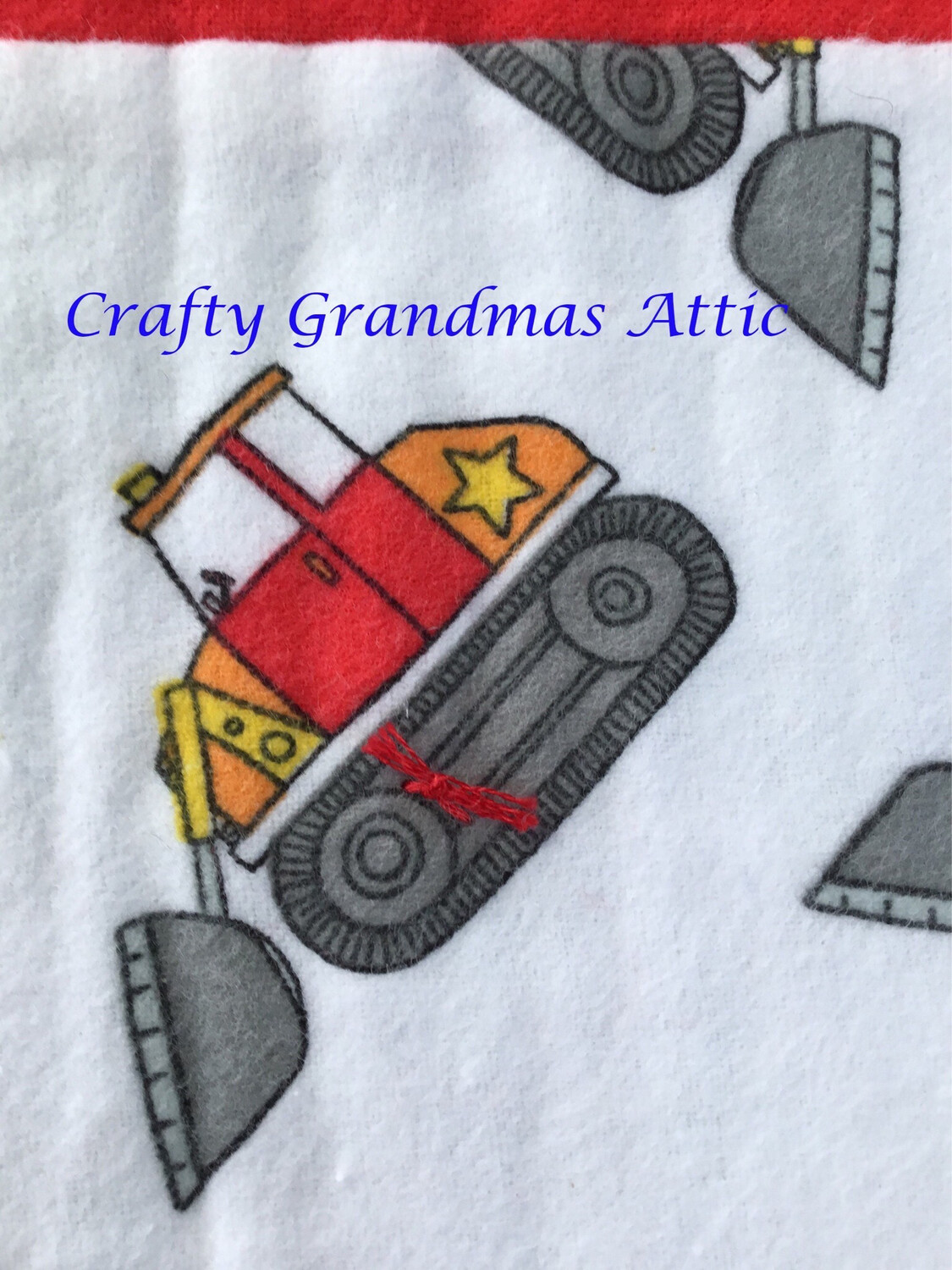 Heavy Equipment Baby Quilt And Diaper Stacker