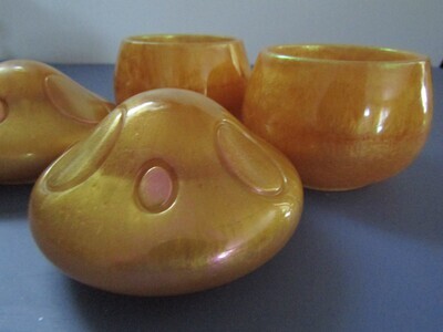 Gold Mushroom Trinket Jars