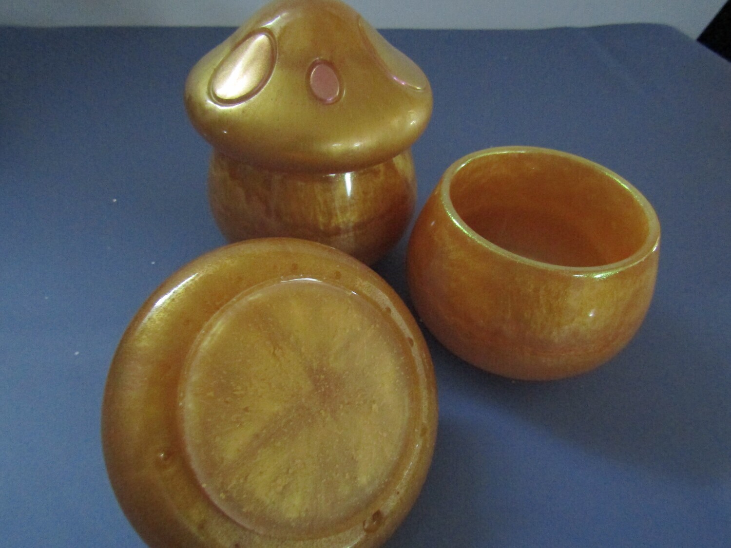 Gold Mushroom Trinket Jars