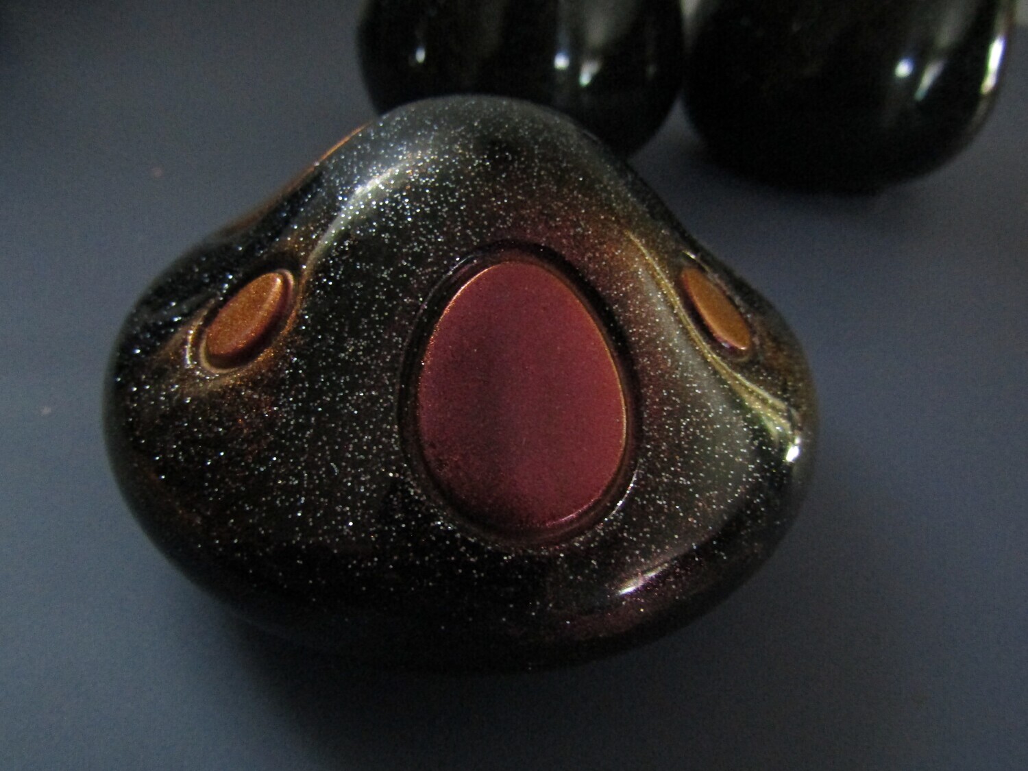 Sparkle Black toadstool Mushroom Trinket Jars