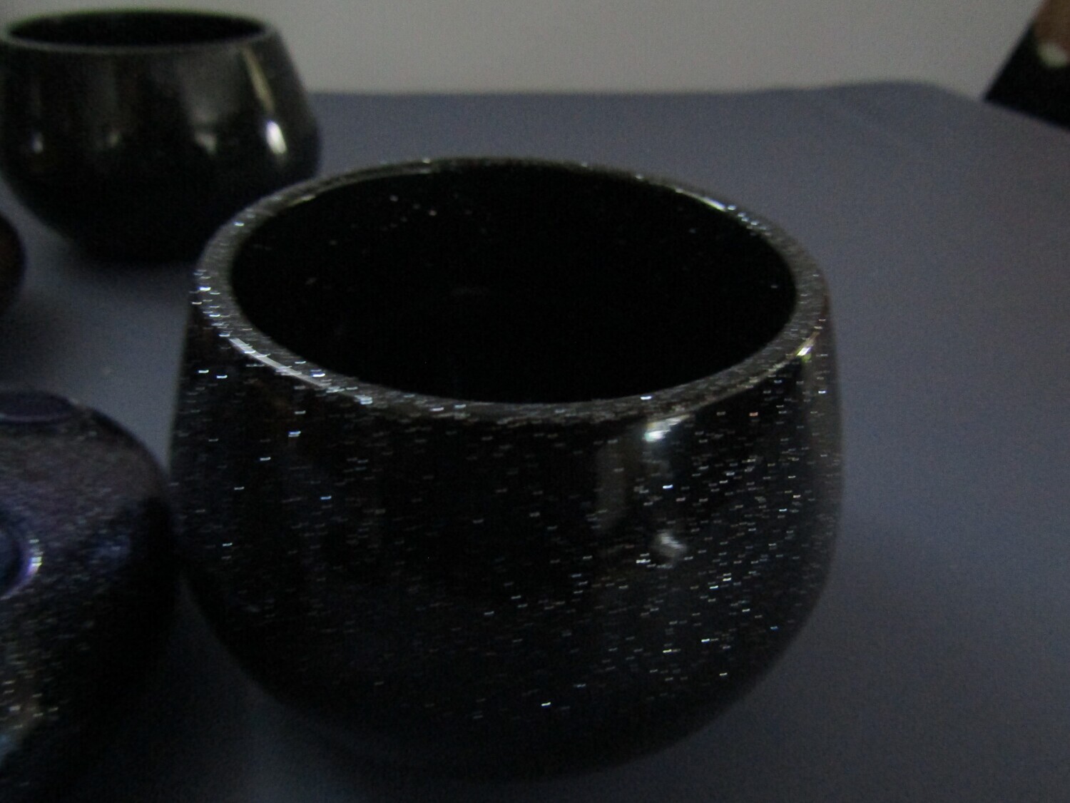 Sparkle Black toadstool Mushroom Trinket Jars